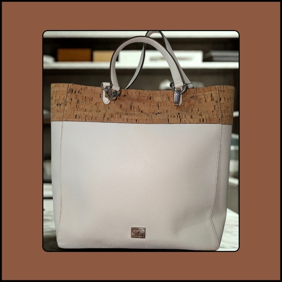 Ralph Lauren Cork & Leather Tote – Chic Neutral Statement Bag - Picture 1 of 3